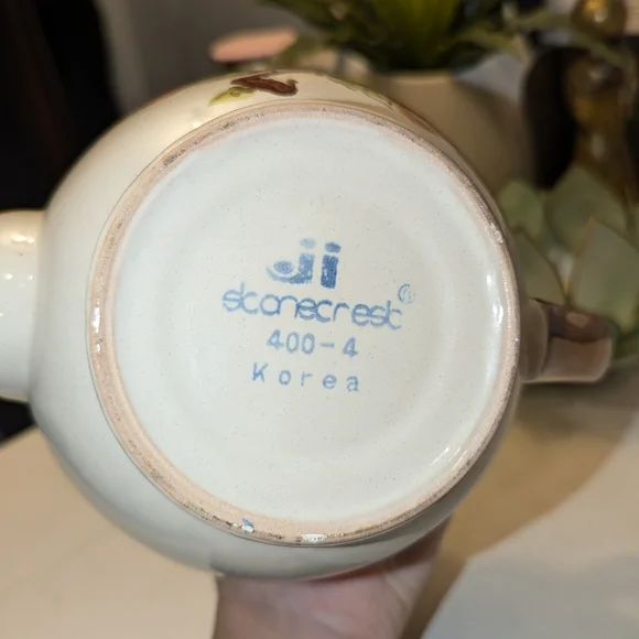 Stonecrest Tea Pot Orchard 510 Floral Design Stoneware/Vintage - Picture 7 of 7